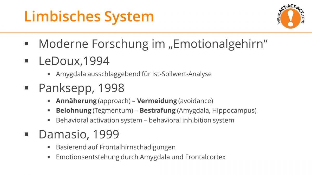 Psychologie Aufnahmetest Kapitel 9: Limbisches System