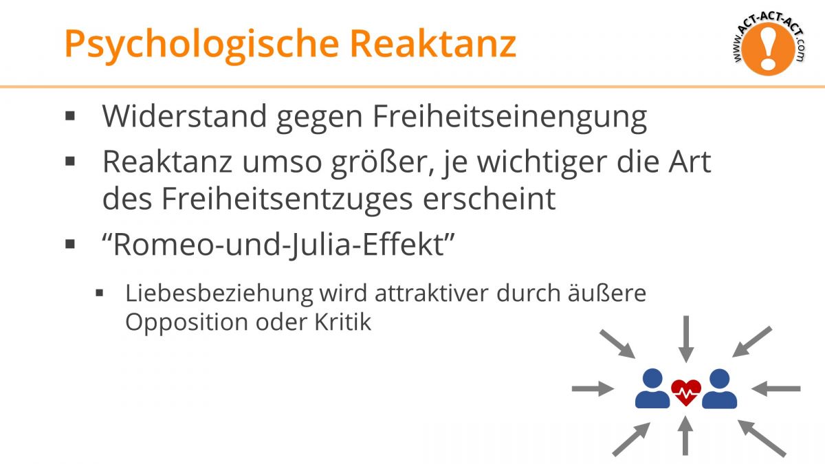 Psychologie Aufnahmetest Kapitel 10: Psychologische Reaktanz